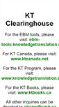 Mobile Screenshot of ktclearinghouse.ca